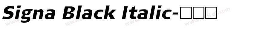 Signa Black Italic字体转换